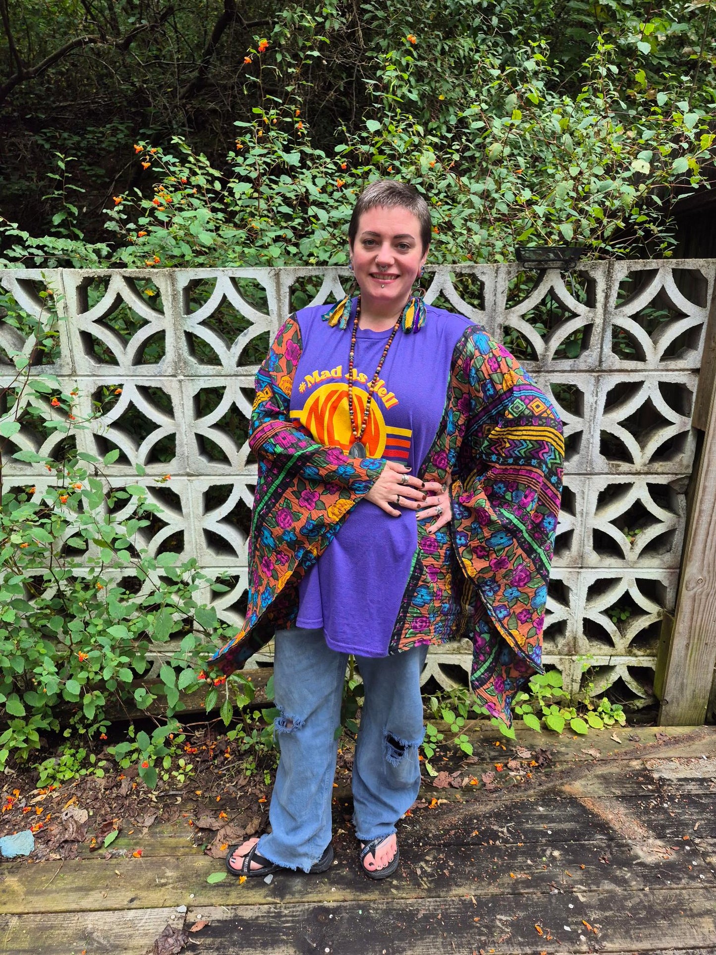Boho Upcycled Top