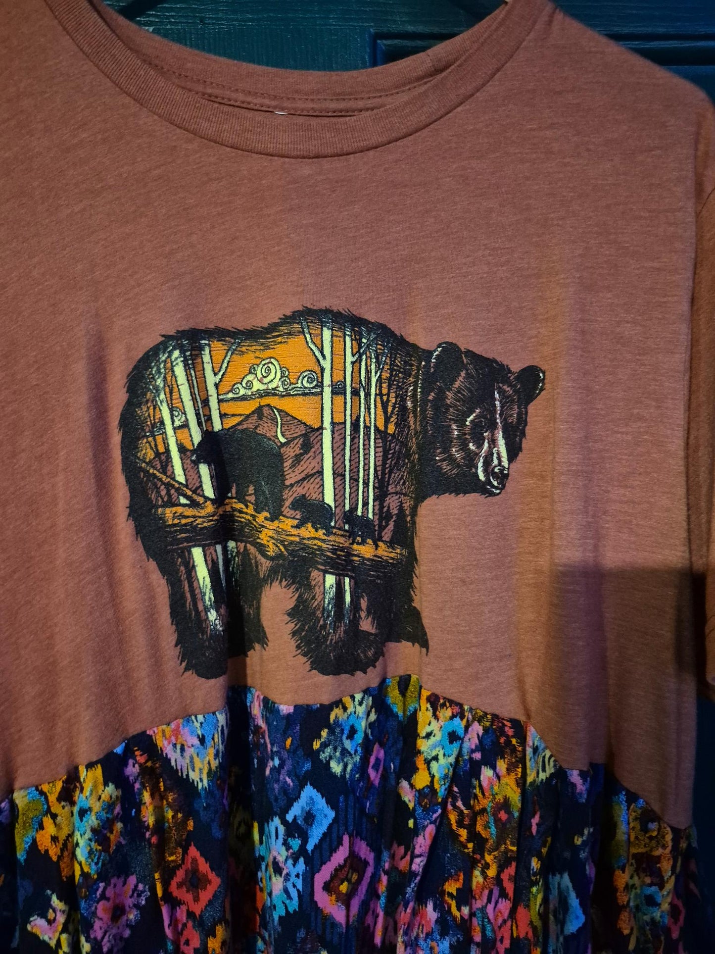 Boho Upcycled T-Shirt Dress